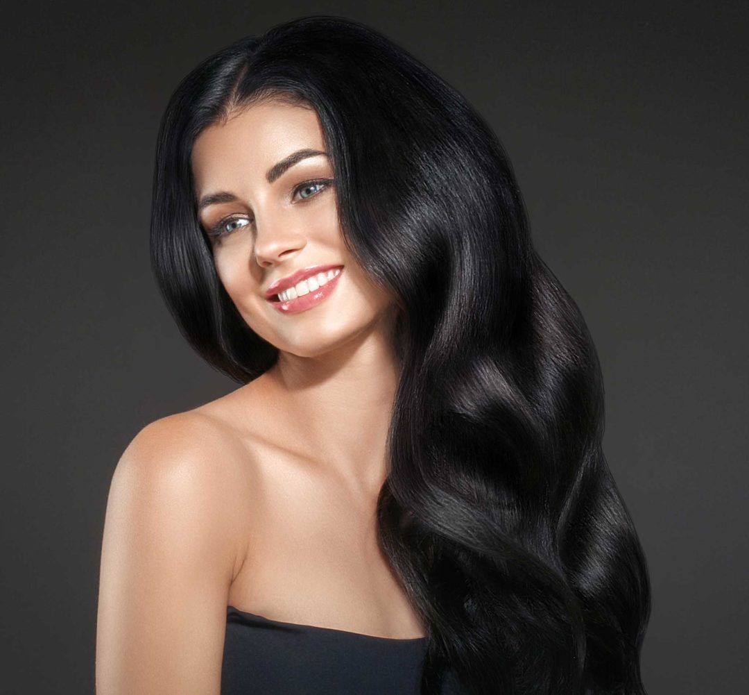 Black Hair Colour on a beautifully long wavy hair - Renew