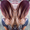 Pastel pink brown ombre